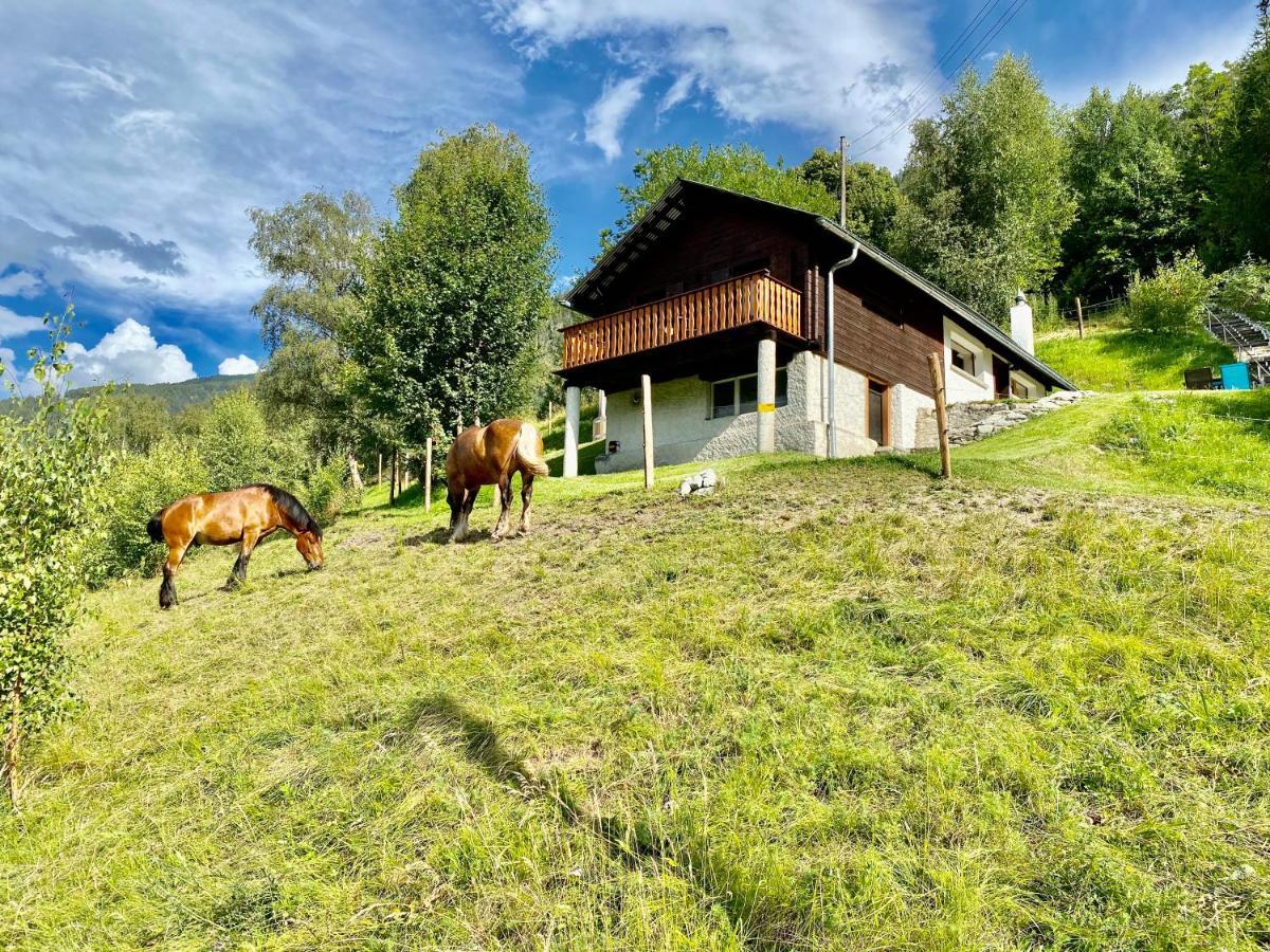 Eco Lodge With Jacuzzi And View In The Swiss Alps Grône Esterno foto